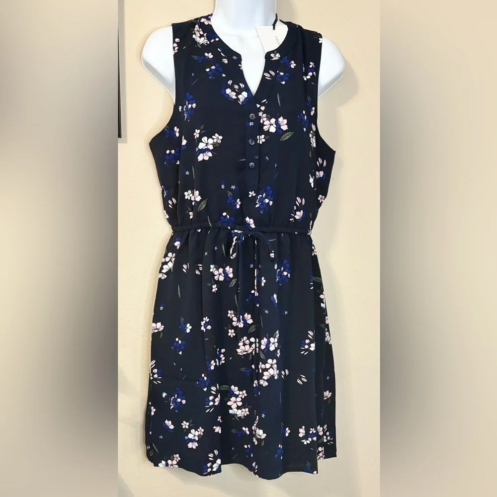 41 Hawthorn Blue Navy Sleeveless Dress | Size Small